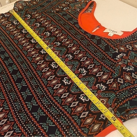 UMGEE Cover Up Women’s Orange Back Sheer Buttons Top Size L Cap Sleeves - Picture 8 of 9